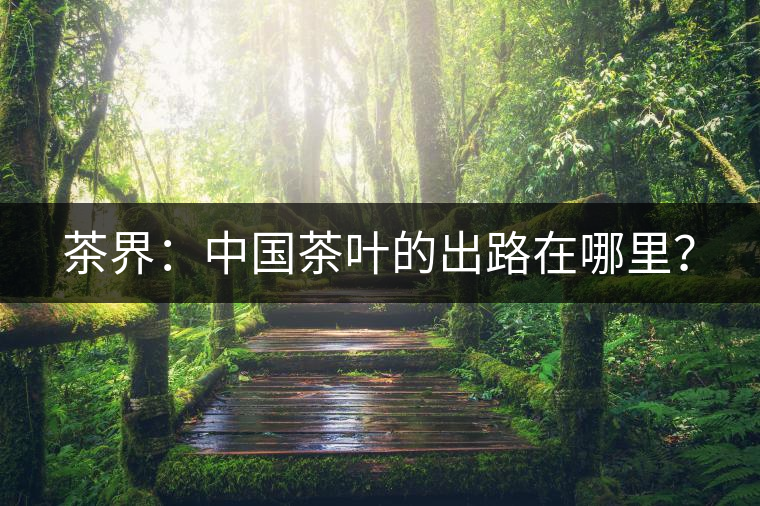 茶界：中國茶葉的出路在哪里？