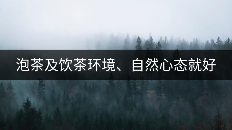 泡茶及飲茶環(huán)境、自然心態(tài)就好