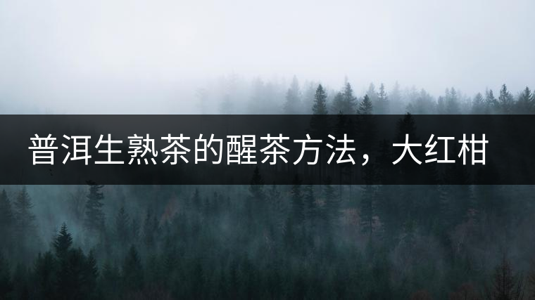 普洱生熟茶的醒茶方法，大紅柑與小青柑對比