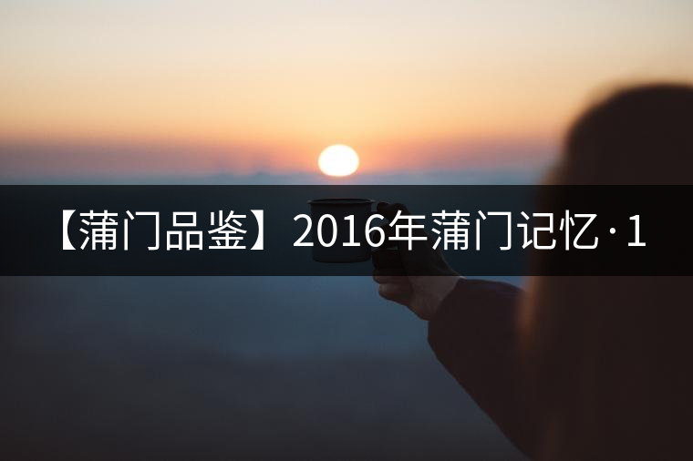 【蒲門(mén)品鑒】2016年蒲門(mén)記憶·1400