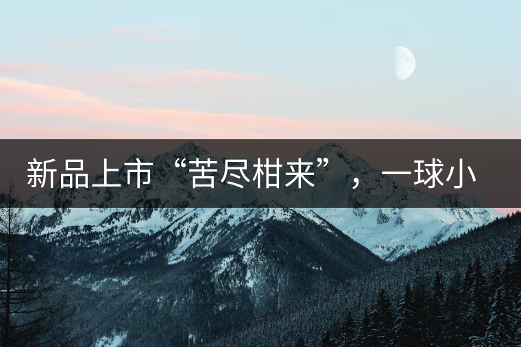 新品上市“苦盡柑來”，一球小青柑強勢來襲