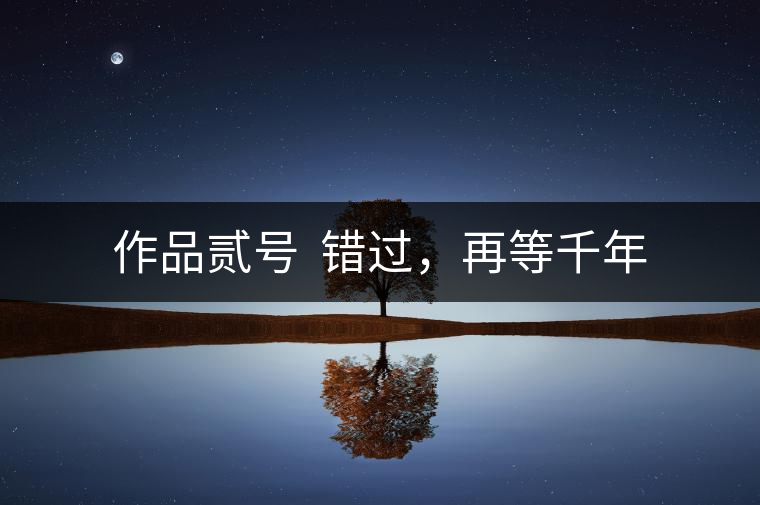 作品貳號  錯過，再等千年