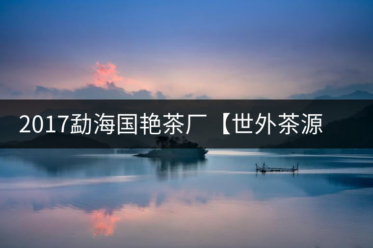 2017勐海國(guó)艷茶廠【世外茶源】古樹青餅，限量震撼上市！