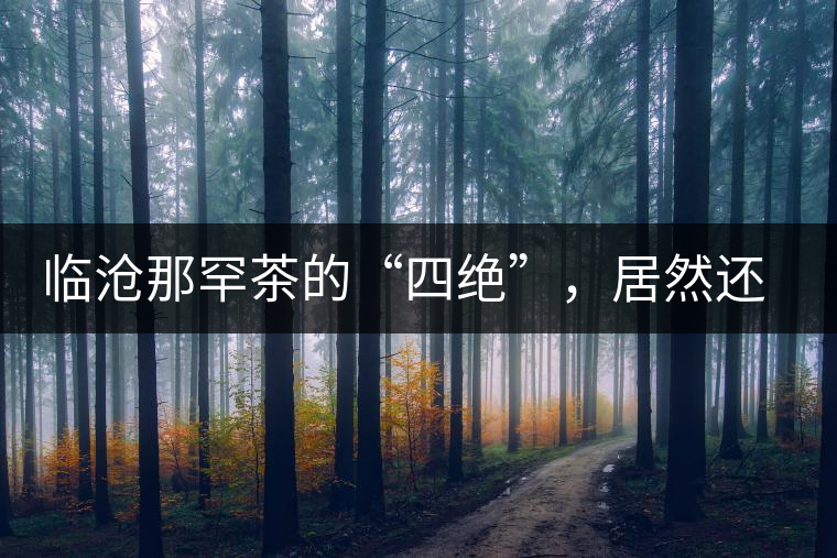 臨滄那罕茶的“四絕”，居然還沒說到它的品質(zhì)