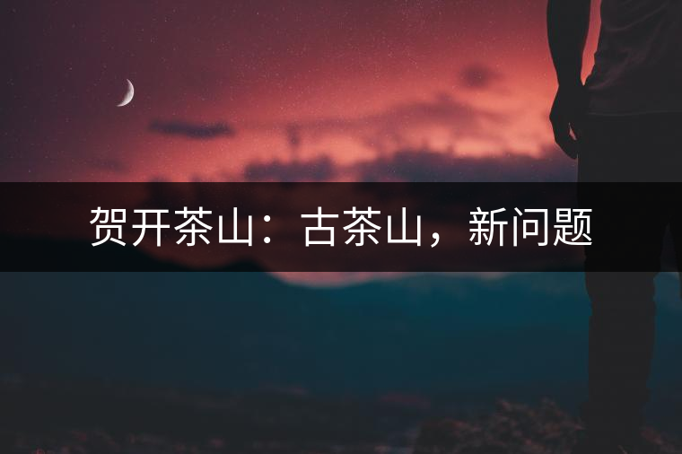 賀開茶山：古茶山，新問題