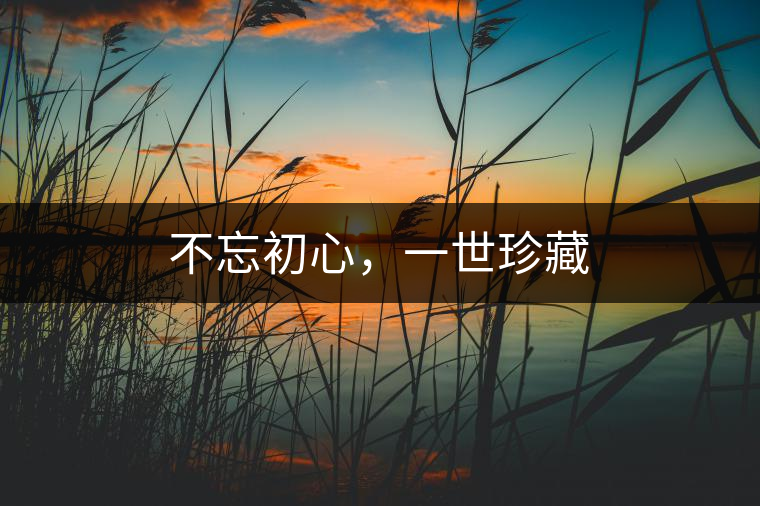不忘初心，一世珍藏