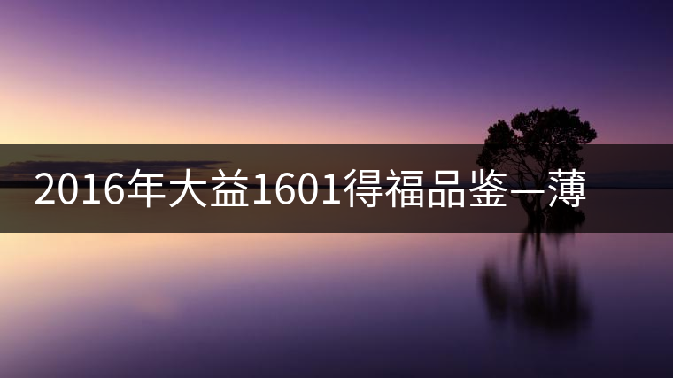 2016年大益1601得福品鑒—薄身板，厚滋味