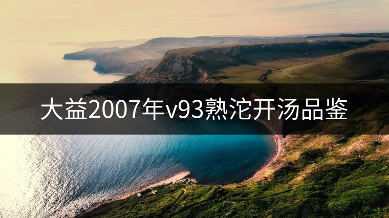 大益2007年v93熟沱開湯品鑒 大益2007年v93熟沱開湯品鑒
