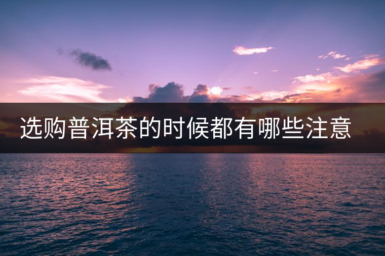 選購普洱茶的時(shí)候都有哪些注意事項(xiàng)？