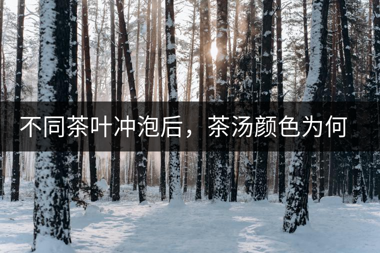 不同茶葉沖泡后，茶湯顏色為何各不相同？