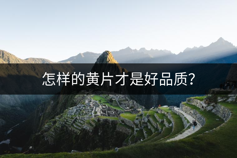 怎樣的黃片才是好品質(zhì)？