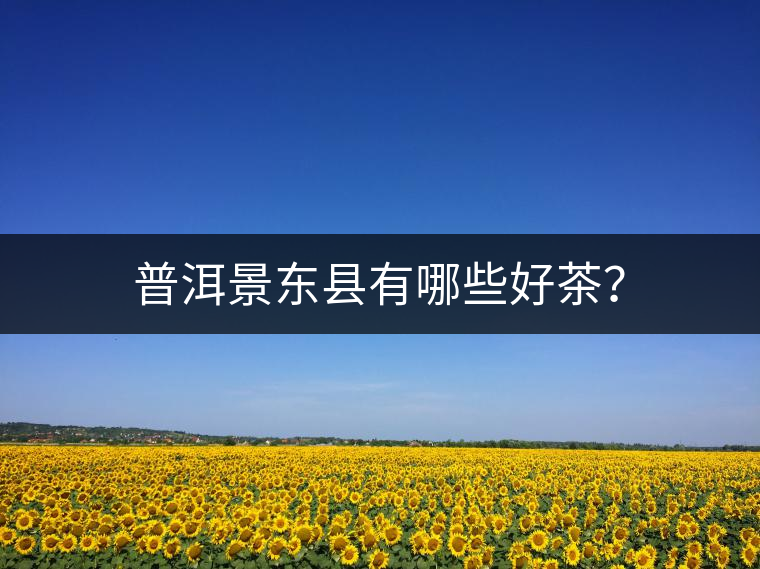 普洱景東縣有哪些好茶？