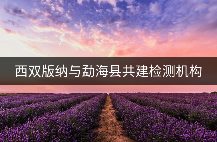 西雙版納與勐?？h共建檢測機(jī)構(gòu)