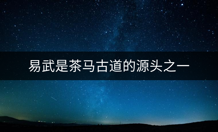 易武是茶馬古道的源頭之一