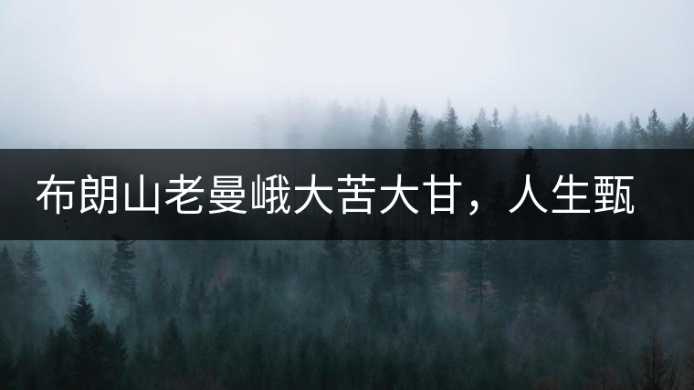 布朗山老曼峨大苦大甘，人生甄味