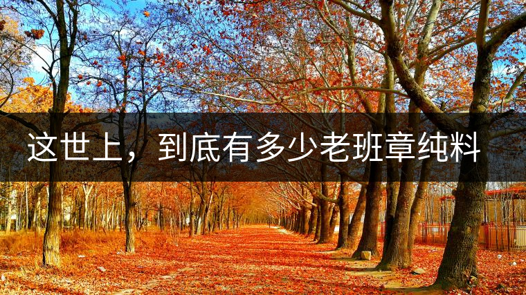 這世上，到底有多少老班章純料古樹茶