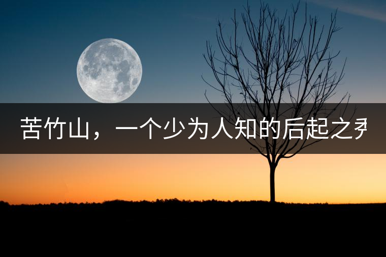 苦竹山，一個少為人知的后起之秀！