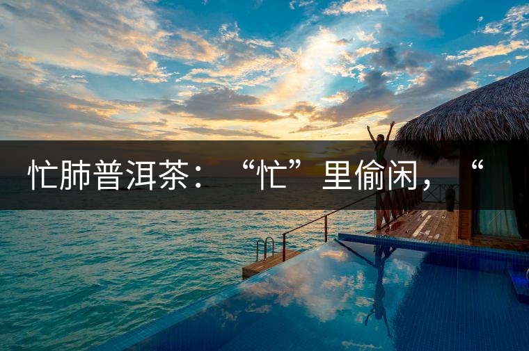 忙肺普洱茶：“忙”里偷閑，“肺”寧靜無以致遠(yuǎn)！