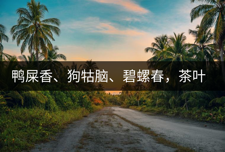 鴨屎香、狗牯腦、碧螺春，茶葉到底是如何被命名的