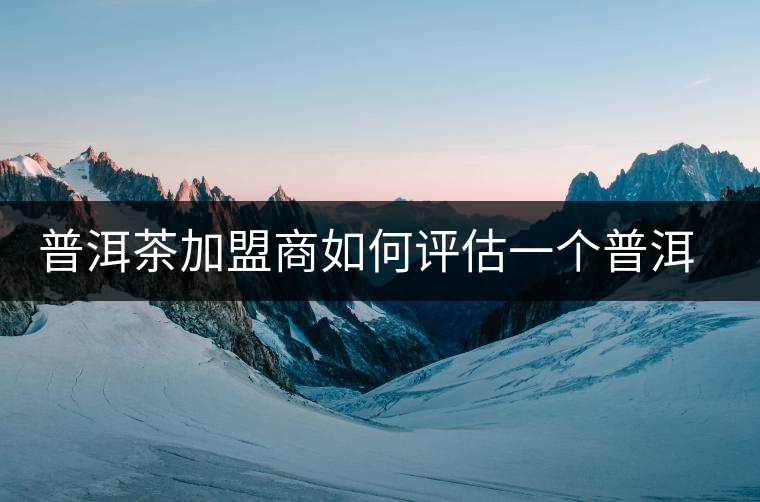 普洱茶加盟商如何評(píng)估一個(gè)普洱茶品牌是否值得加盟？