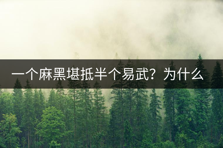 一個(gè)麻黑堪抵半個(gè)易武？為什么這么好喝？