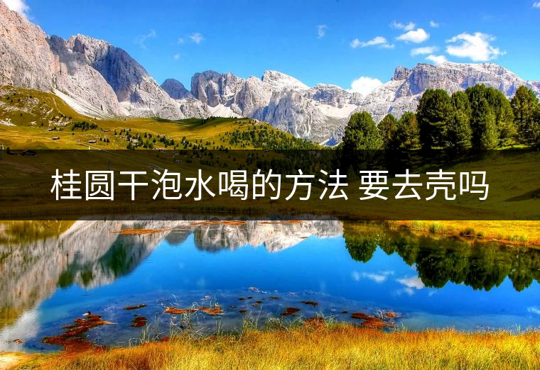 桂圓干泡水喝的方法 要去殼嗎 桂圓干泡水喝的方法 要去殼嗎