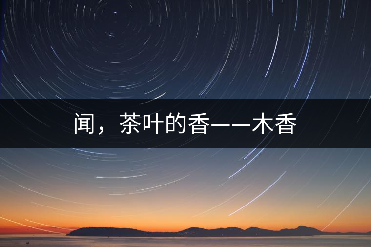 聞，茶葉的香——木香