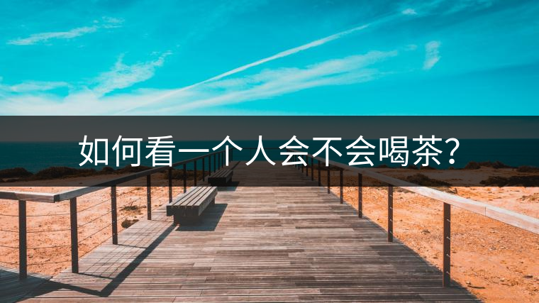 如何看一個人會不會喝茶？