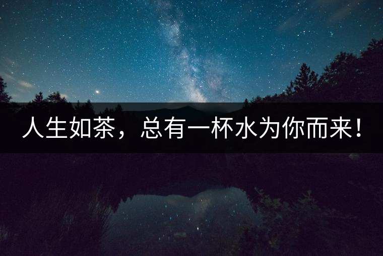 人生如茶，總有一杯水為你而來！