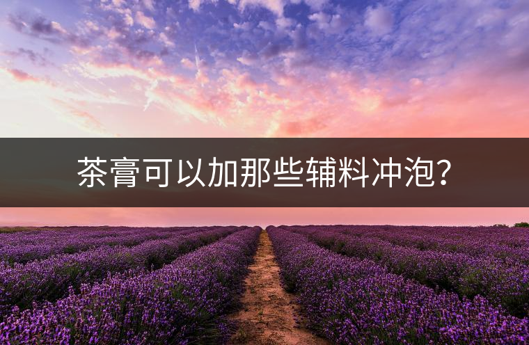 茶膏可以加那些輔料沖泡？