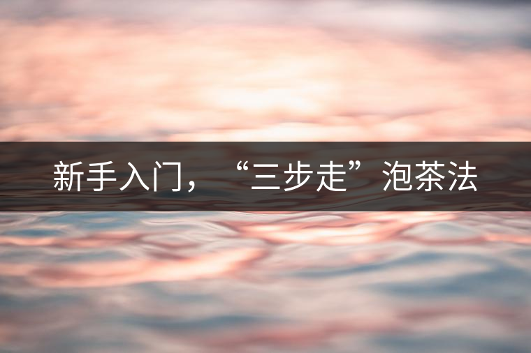 新手入門，“三步走”泡茶法