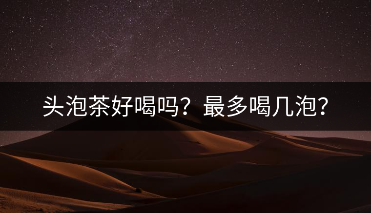 頭泡茶好喝嗎？最多喝幾泡？