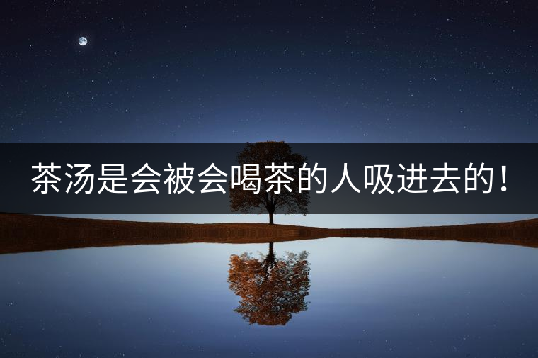 茶湯是會(huì)被會(huì)喝茶的人吸進(jìn)去的！