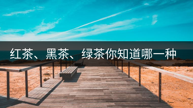 紅茶、黑茶、綠茶你知道哪一種茶更適合自己嗎？