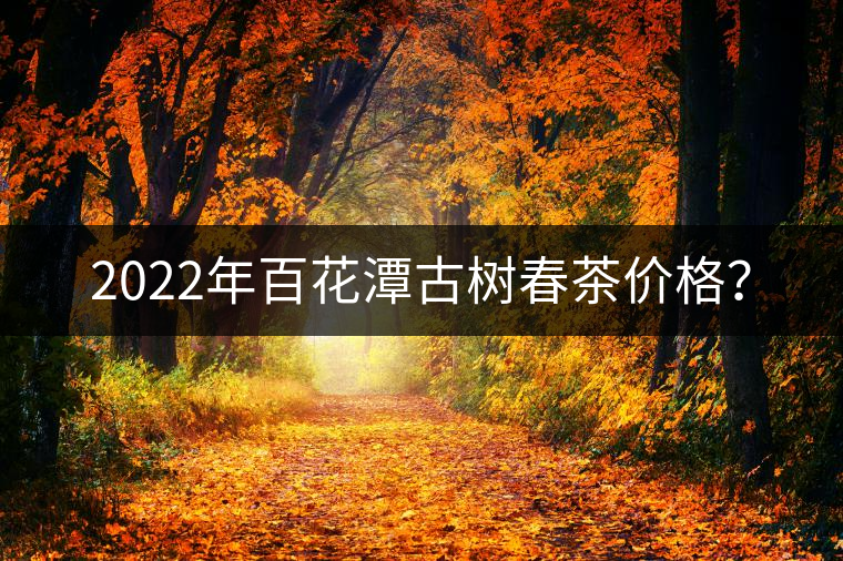 2022年百花潭古樹春茶價格？