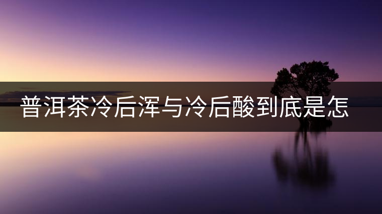 普洱茶冷后渾與冷后酸到底是怎么回事？