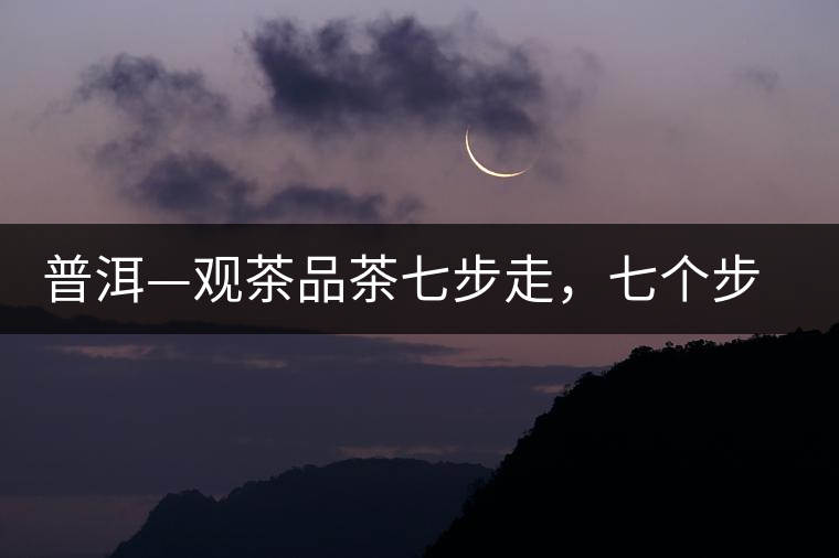 普洱—觀茶品茶七步走，七個(gè)步驟，喝懂普洱茶