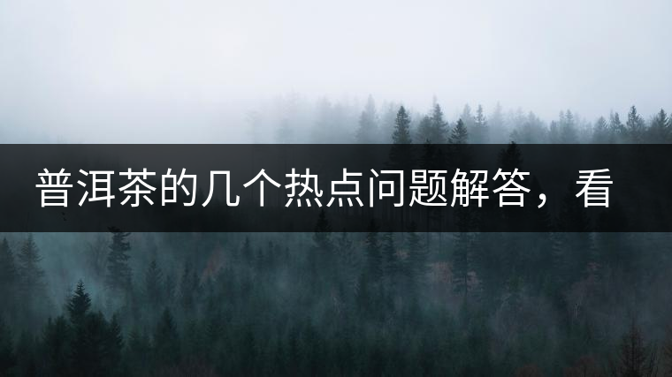 普洱茶的幾個(gè)熱點(diǎn)問題解答，看完終于明白了！