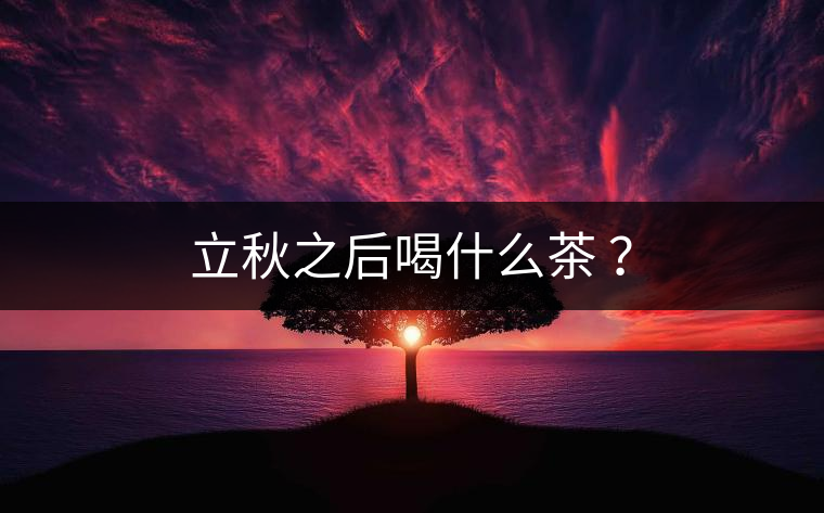 立秋之后喝什么茶 ？