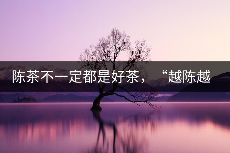 陳茶不一定都是好茶，“越陳越香”也要看茶種類(lèi)！