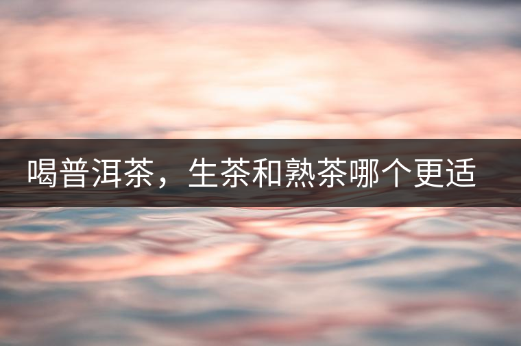 喝普洱茶，生茶和熟茶哪個更適合你？