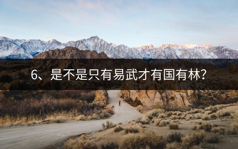 6、是不是只有易武才有國有林？