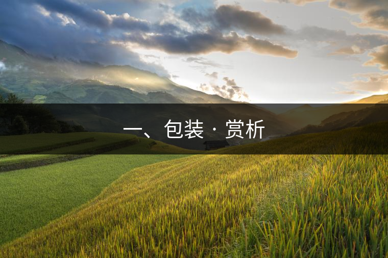 一、包裝 · 賞析