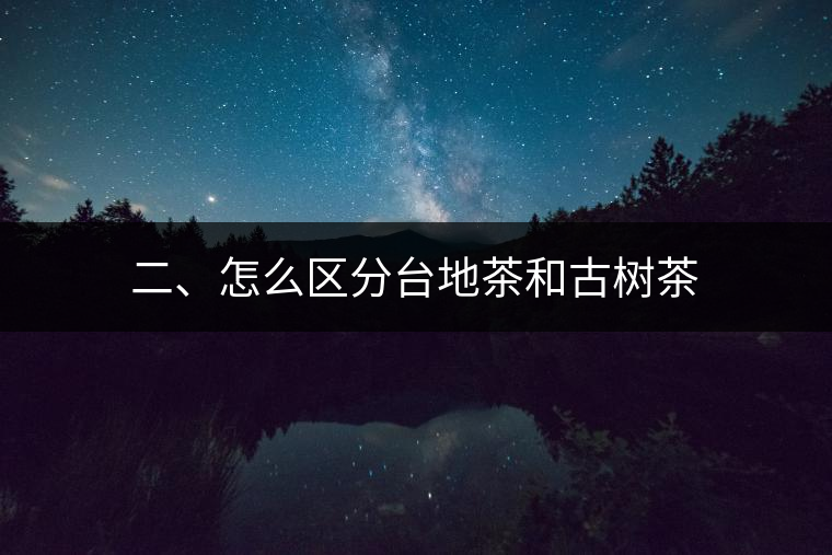 二、怎么區(qū)分臺地茶和古樹茶