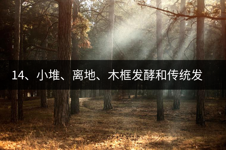 14、小堆、離地、木框發(fā)酵和傳統(tǒng)發(fā)酵