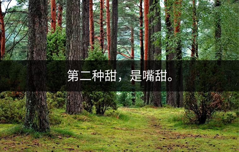 第二種甜，是嘴甜。