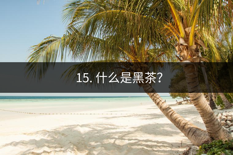 ? 15. 什么是黑茶？