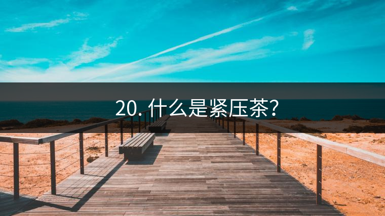 ? 20. 什么是緊壓茶？