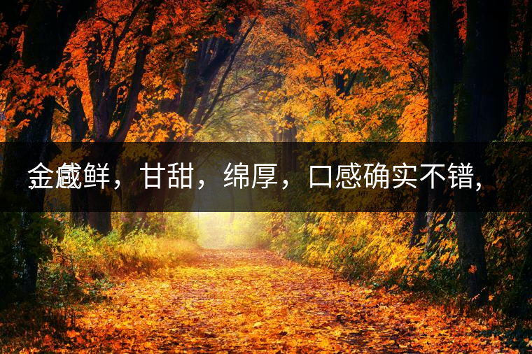 金色
，咸鮮，甘甜，綿厚，口感確實(shí)不鐠,還有上升空間。